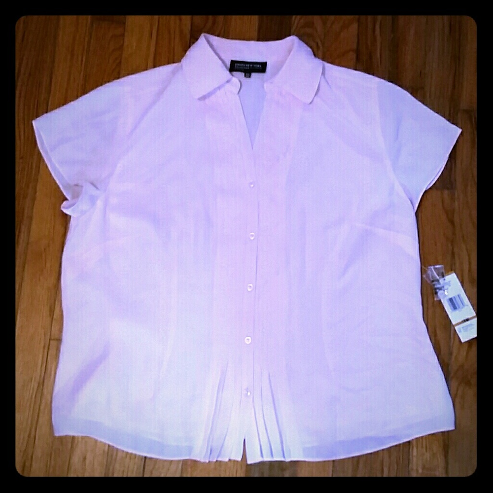 JONES NEW YORK Lt Pink Dress Shirt Sz 16W